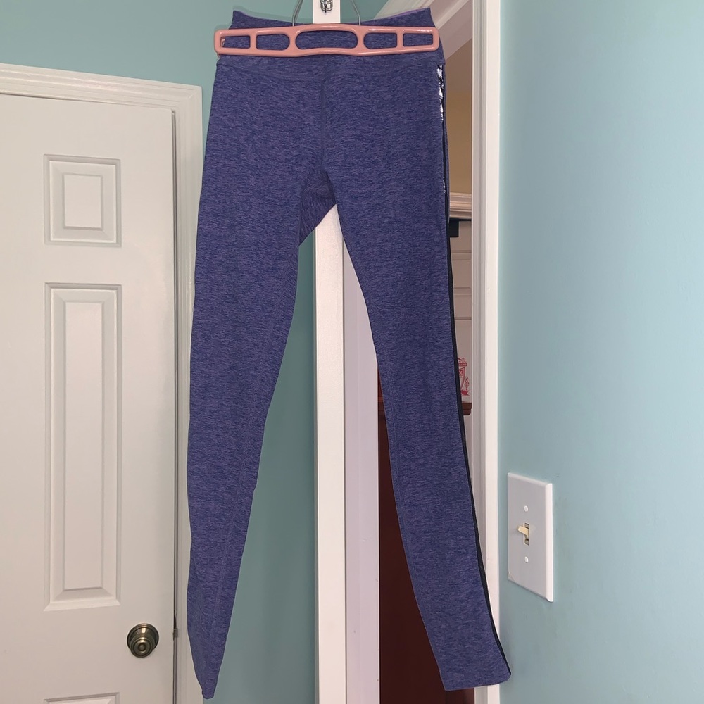 Beyond Yoga Purple Space Dye Side Mesh Leggings